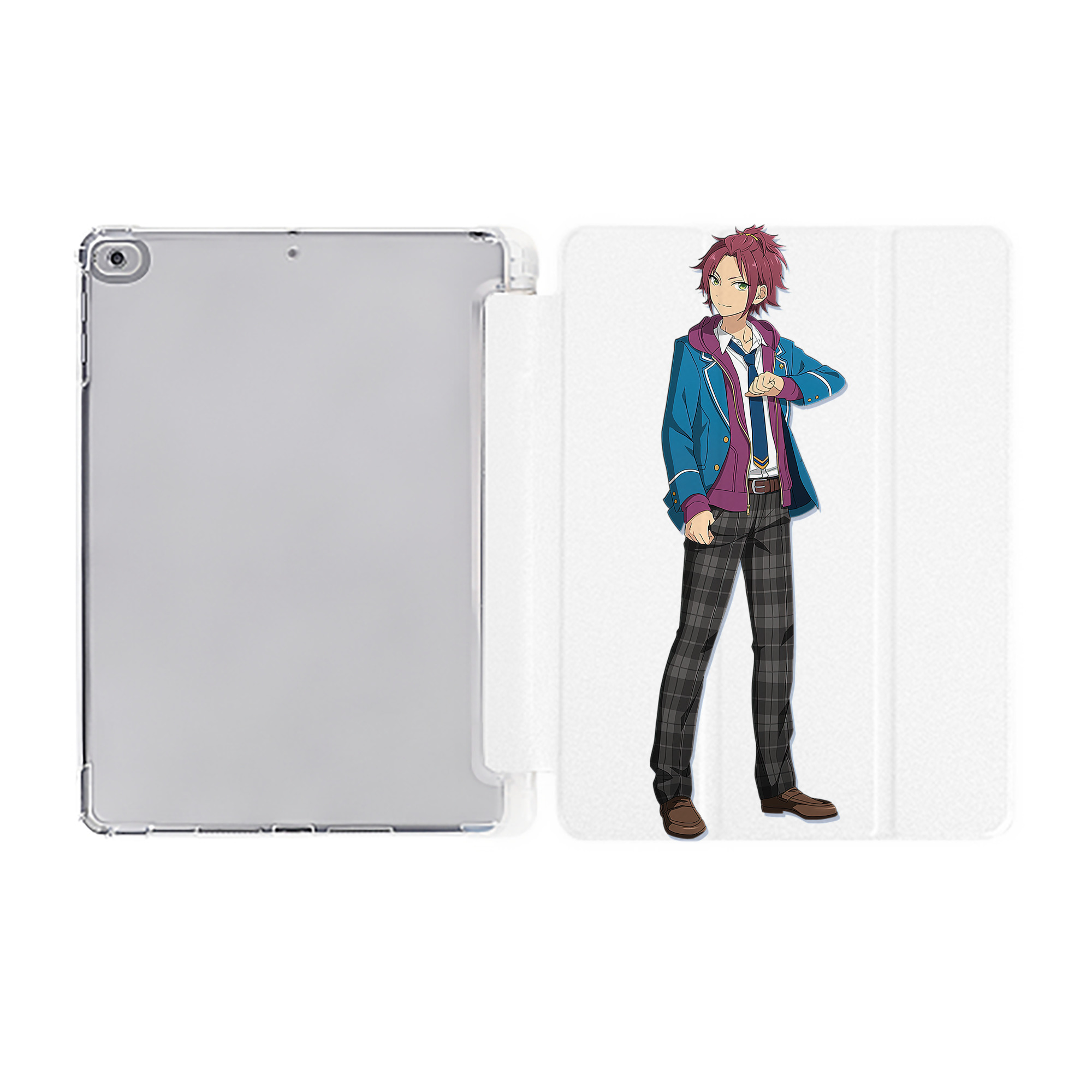 （画像用） あんさんぶるスターズ! Ensemble Stars IPad ケース ペン収納付き 三つ折りスタンド PUレザー×シリコン 対応機種9.5/10.5/10.9インチ